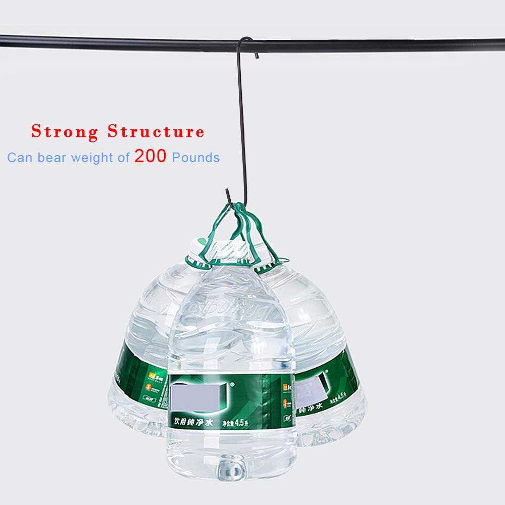 6 Pack heavy duty s hooks,Brown strong metal big hooks for hanging plants or large items as potted plants,garden tools,bird cages,animal feeders