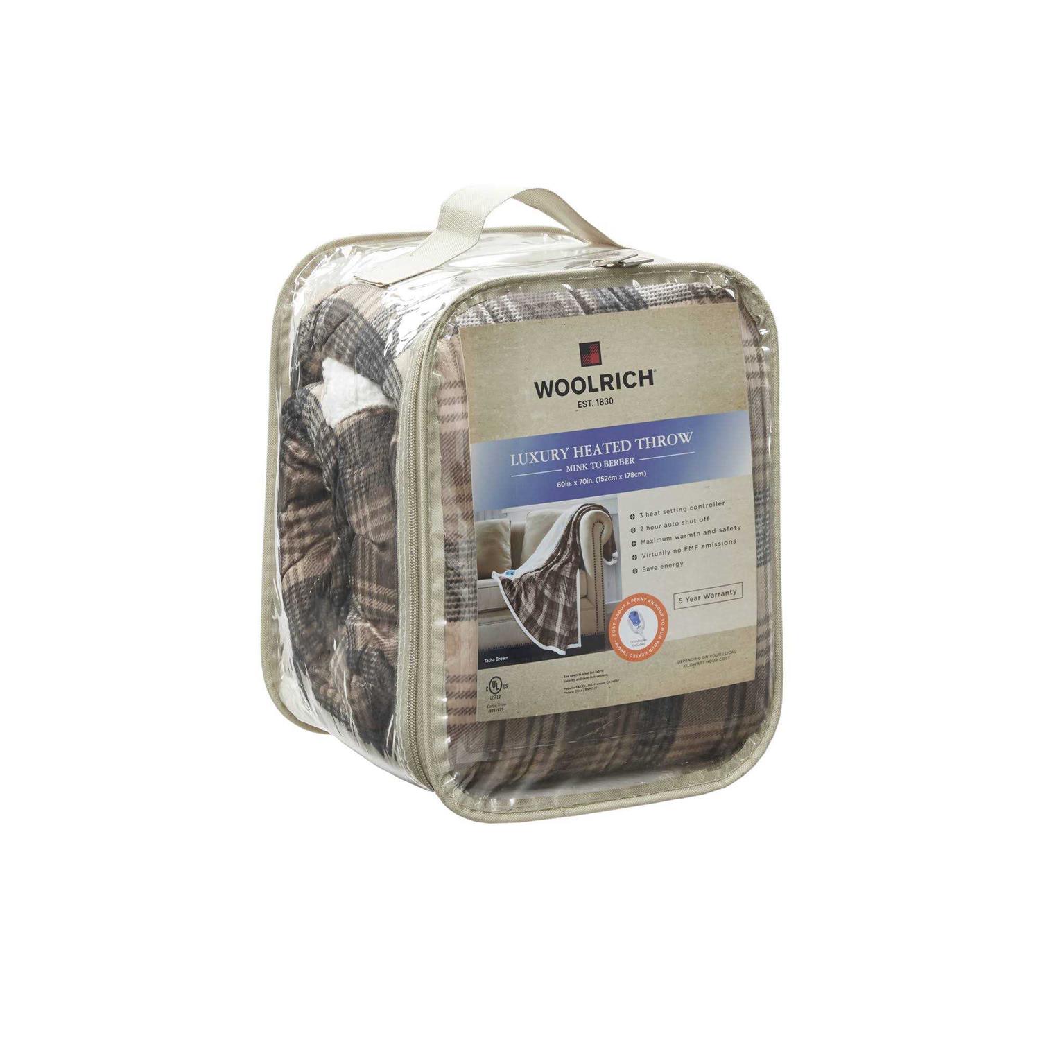 Woolrich Tasha Oversized Mink to Berber Heated Throw