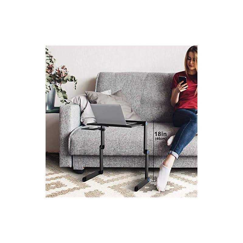 Extra Wide Adjustable Laptop Stand with Cooling Fan & Mouse Pad for 17 Inch Computer