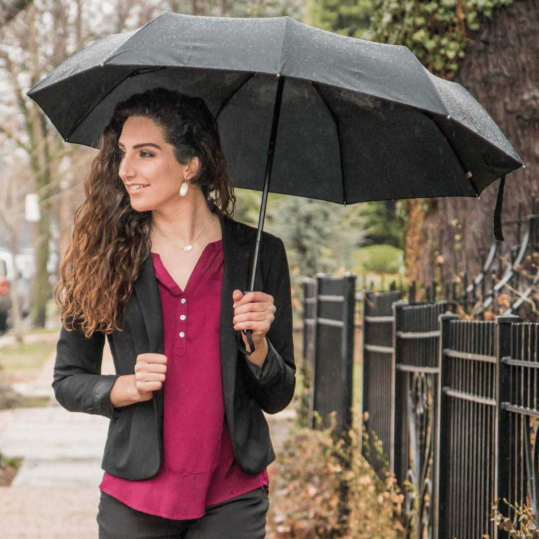 LifeTek Windproof Travel Umbrella Compact Automatic Wind Resistant Strong and Portable