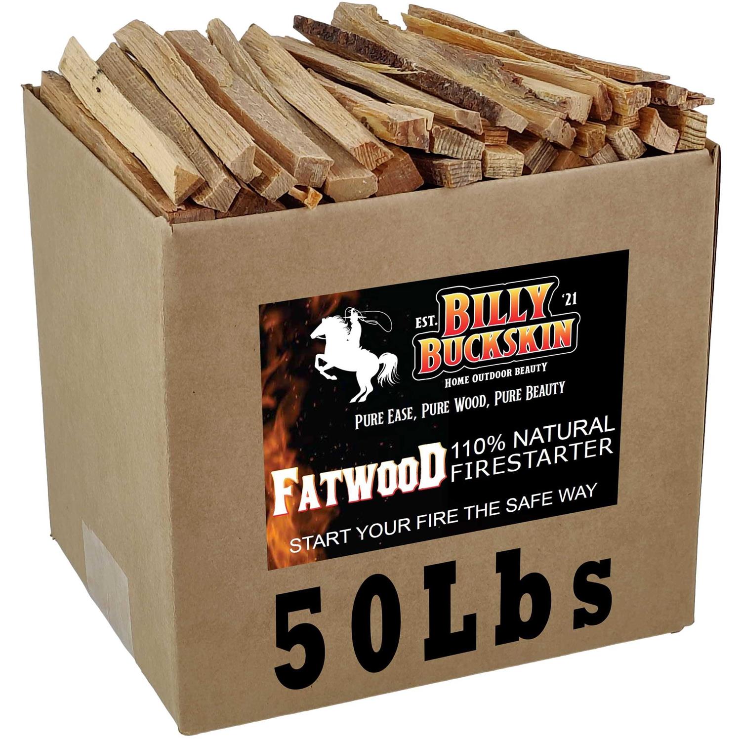 Billy Buckskin Co Fatwood Fire Starter Sticks Easy & Safe Fire Starter