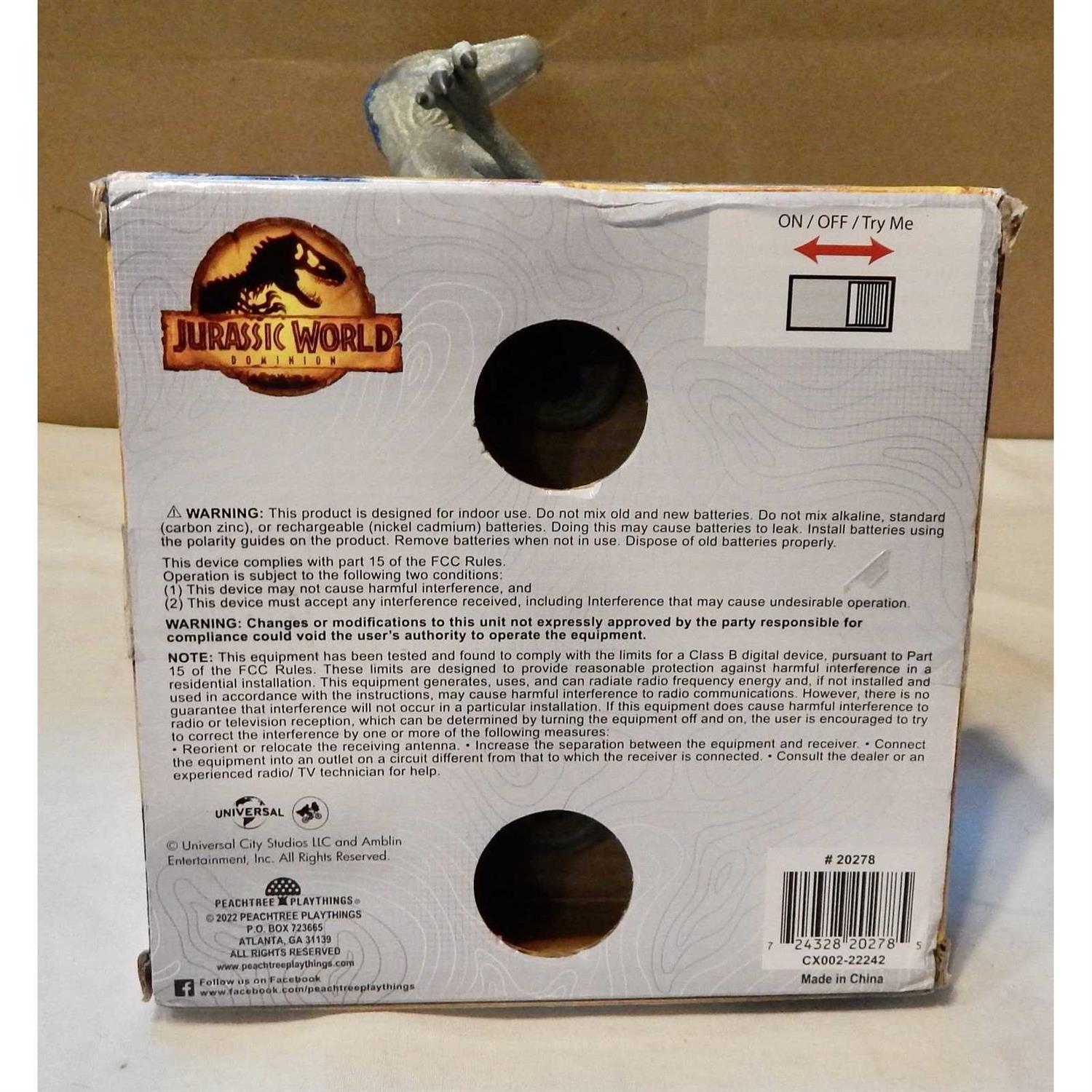 Universal Jurassic World Blue Velociraptor Battery Operated 3D LED Night Light 20278