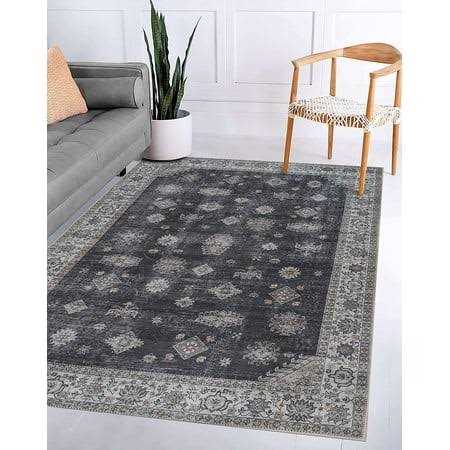 Adiva Rugs Machine Washable Area Rug With Non Slip Backing For Living Room