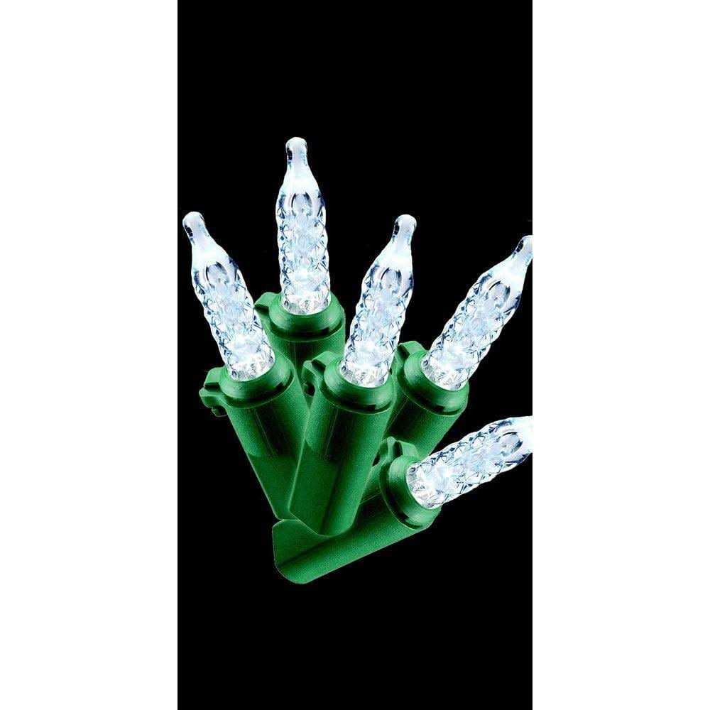 200-Lights Coo-Lights White Faceted M5 LED Lights Home Accents Holiday