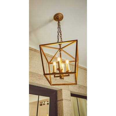 Boothby 4 Light Lantern Geometric Pendant Andover Mills Finish