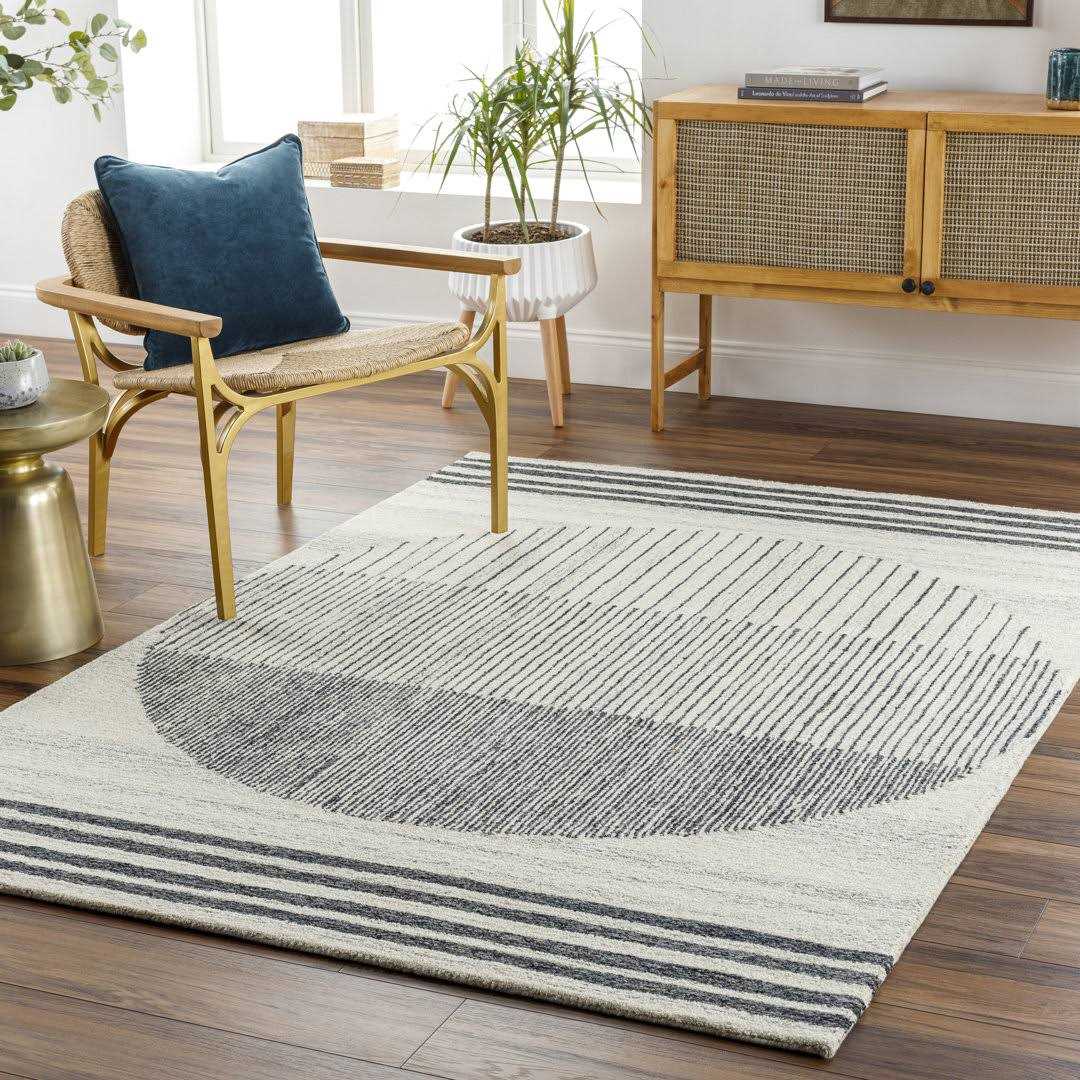 AllModern Uptown Geometric Hand Tufted Wool Area Rug Rug