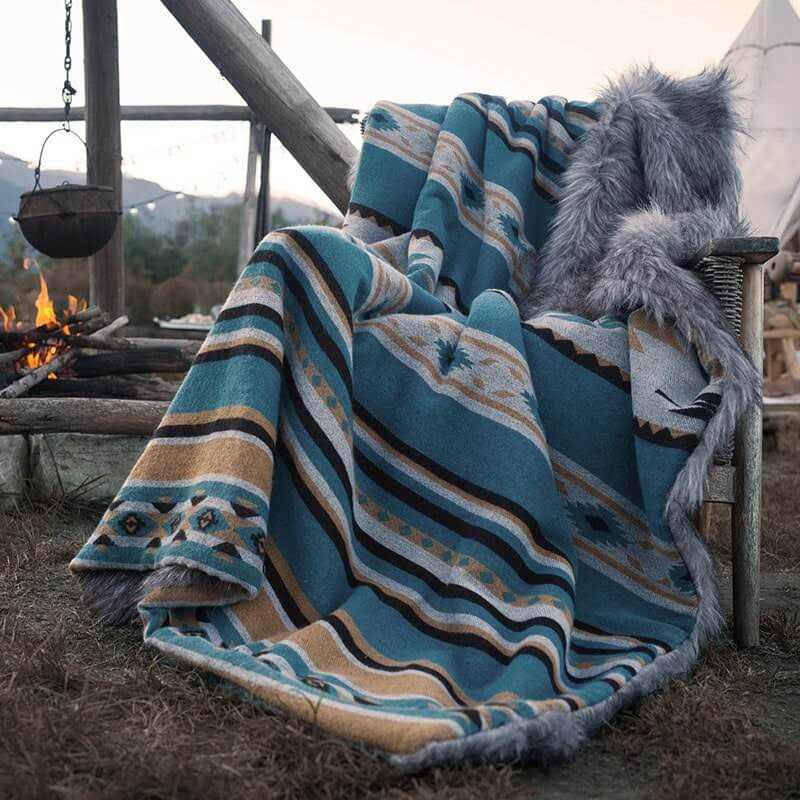 anifurry Aztec Faux Fur Blanket