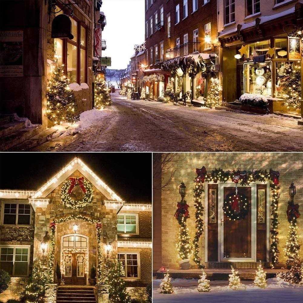 woohaha Christmas Lights Outdoor,2PACK 13ft 50-count Lights Incandescent Mini String 120v ul Lights