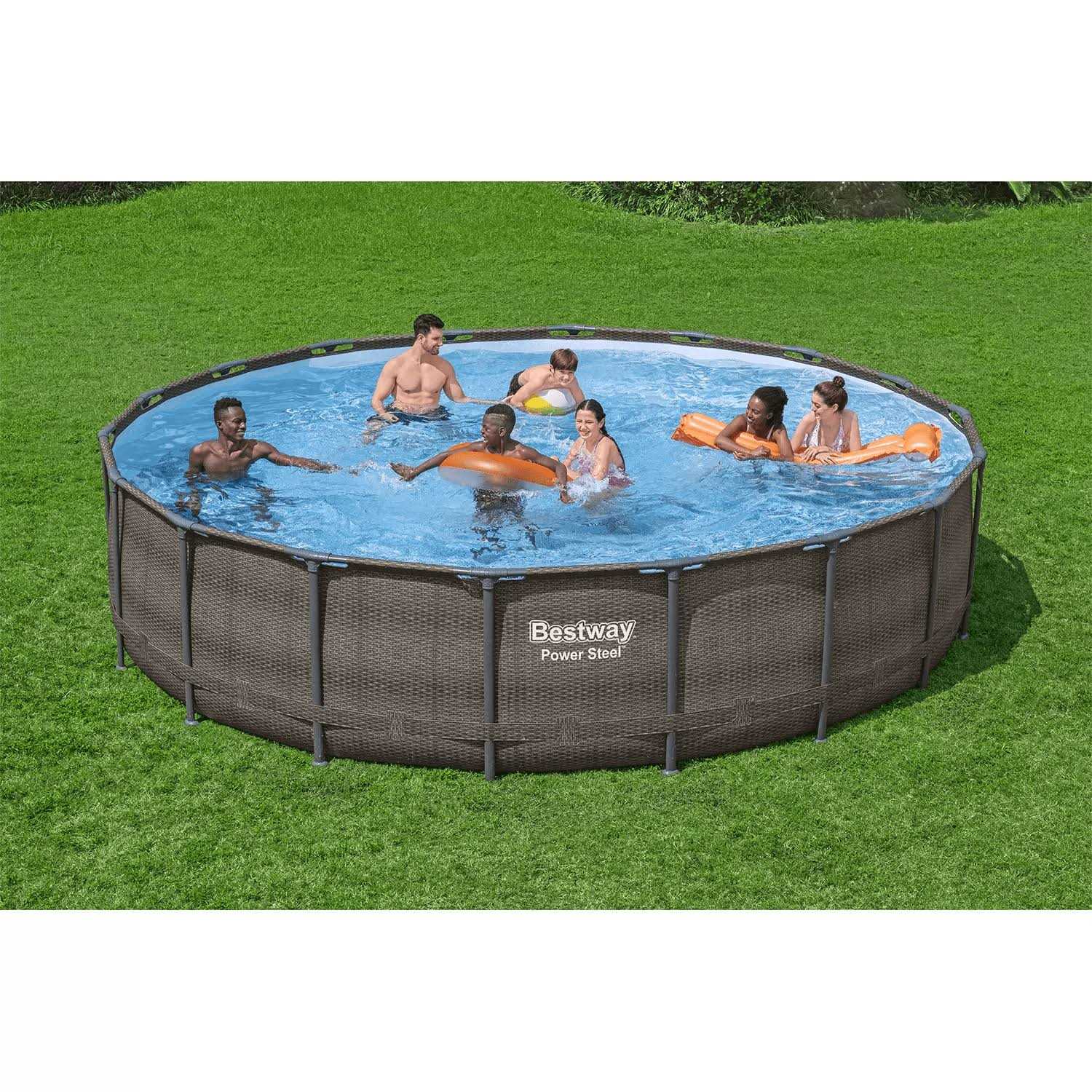 Bestway Power Steel 18′ x 48” Round Above Ground Pool Set