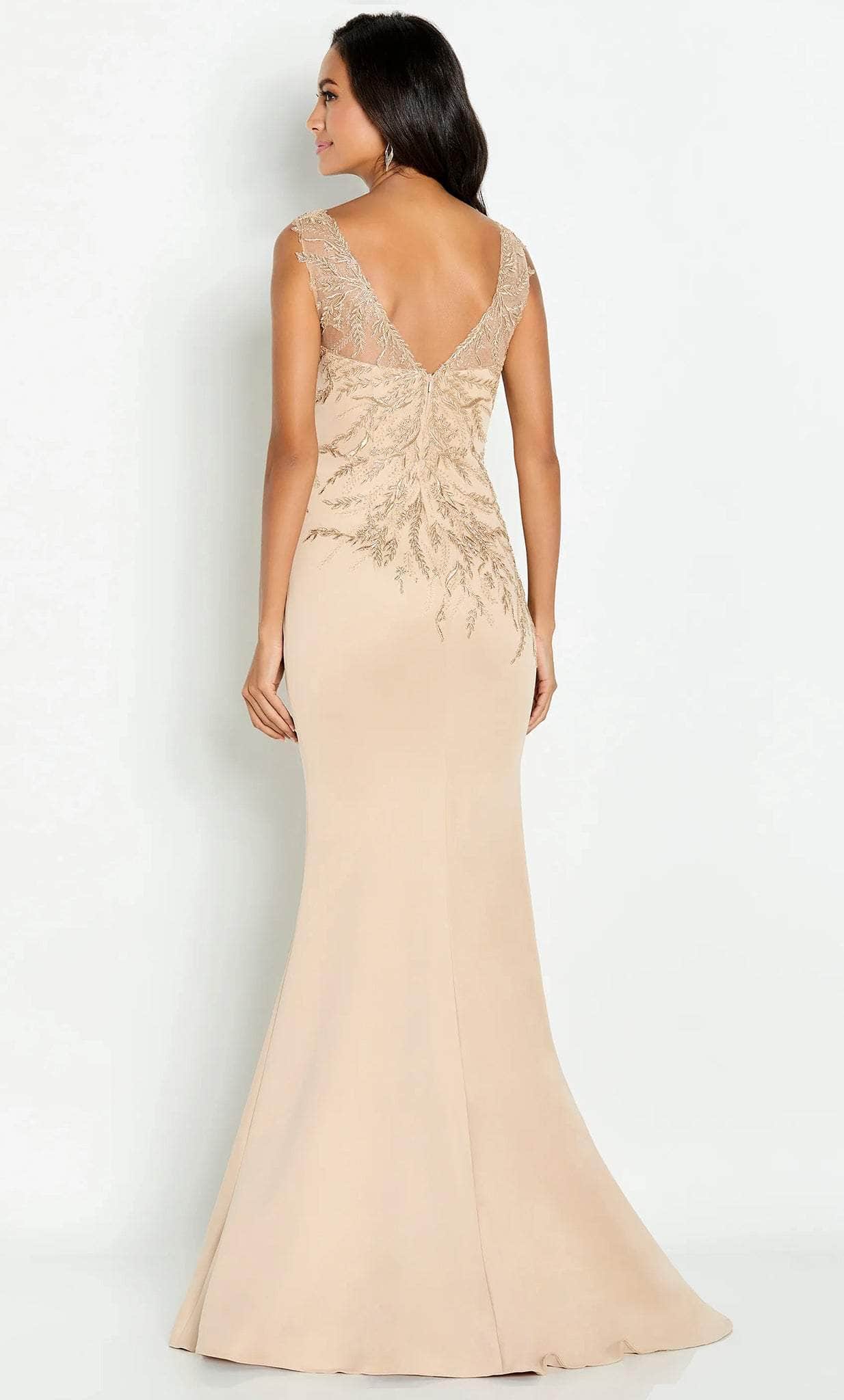 Sleeveless Embroideries Evening Gown