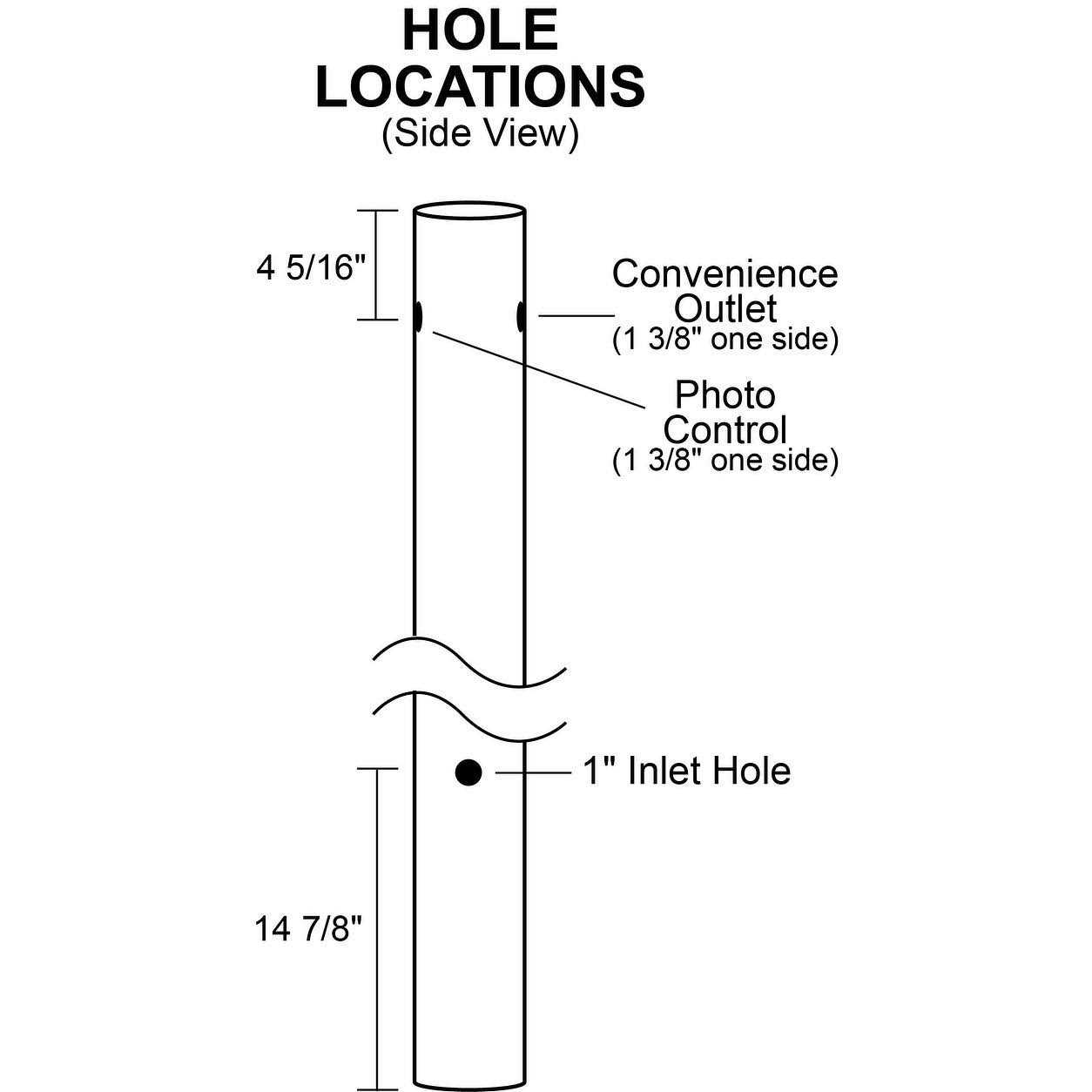 submitnewspa 7-ft Direct Burial Lamp Post w/ Outlet and Dusk to Dawn Photo Sensor Black 93T12