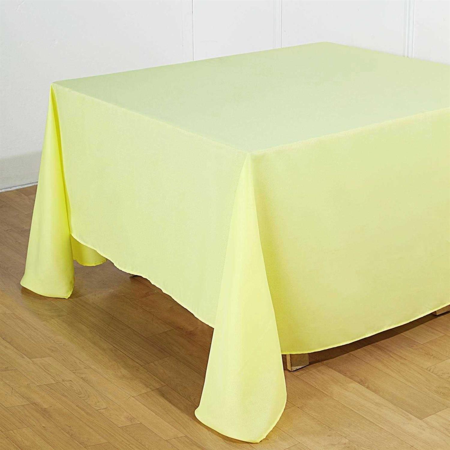 Balsacircle 6 Pcs Rectangle Polyester Tablecloths Table Cover Linens for Wedding Party Events Kitchen Dining
