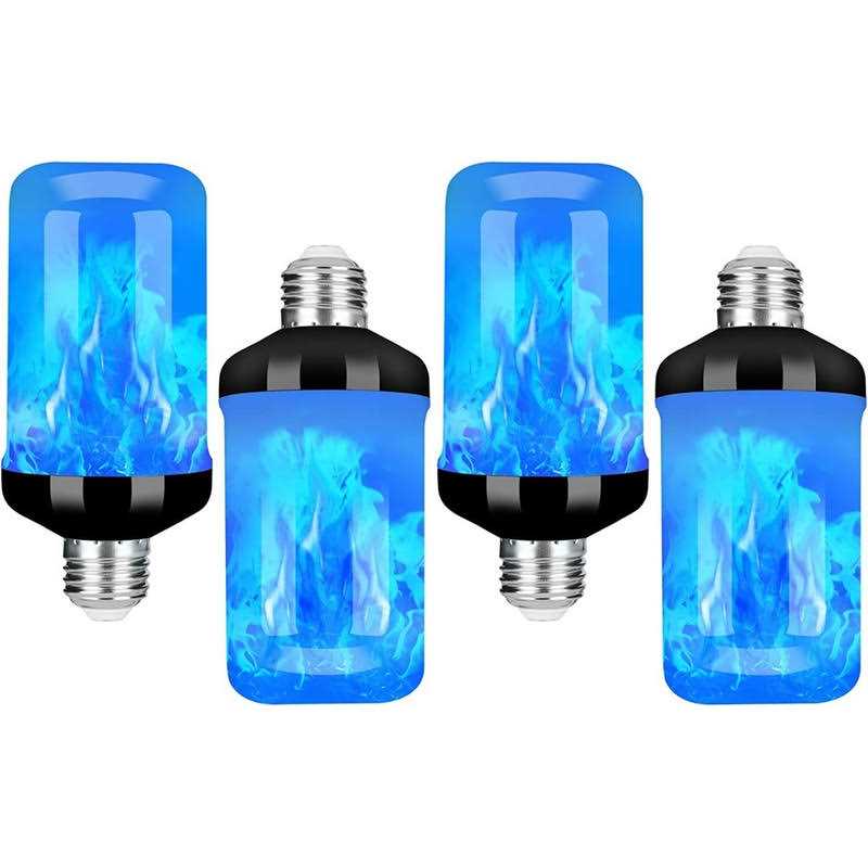 Y- Stop Led Flame Effect Fire Light Bulb Upgraded 4 Modes Flickering Fire Christmas Decorations Lights