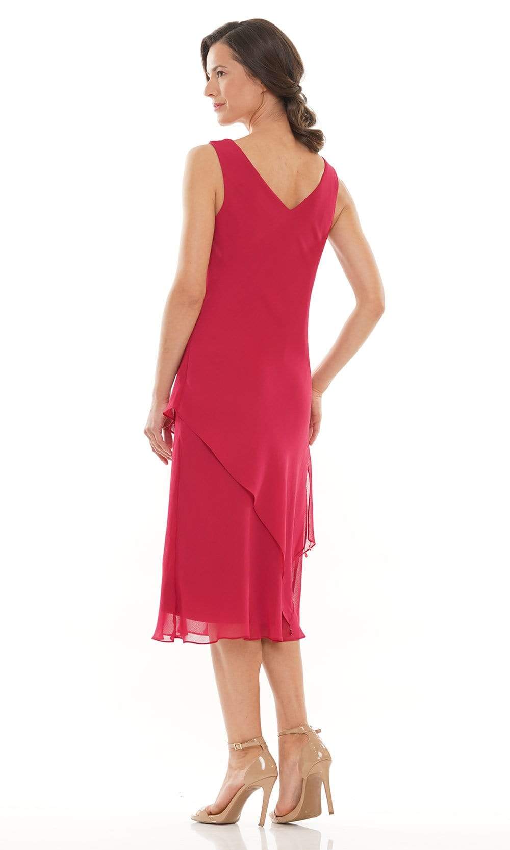 M307 V-Neck Sheath Knee-Length Dress