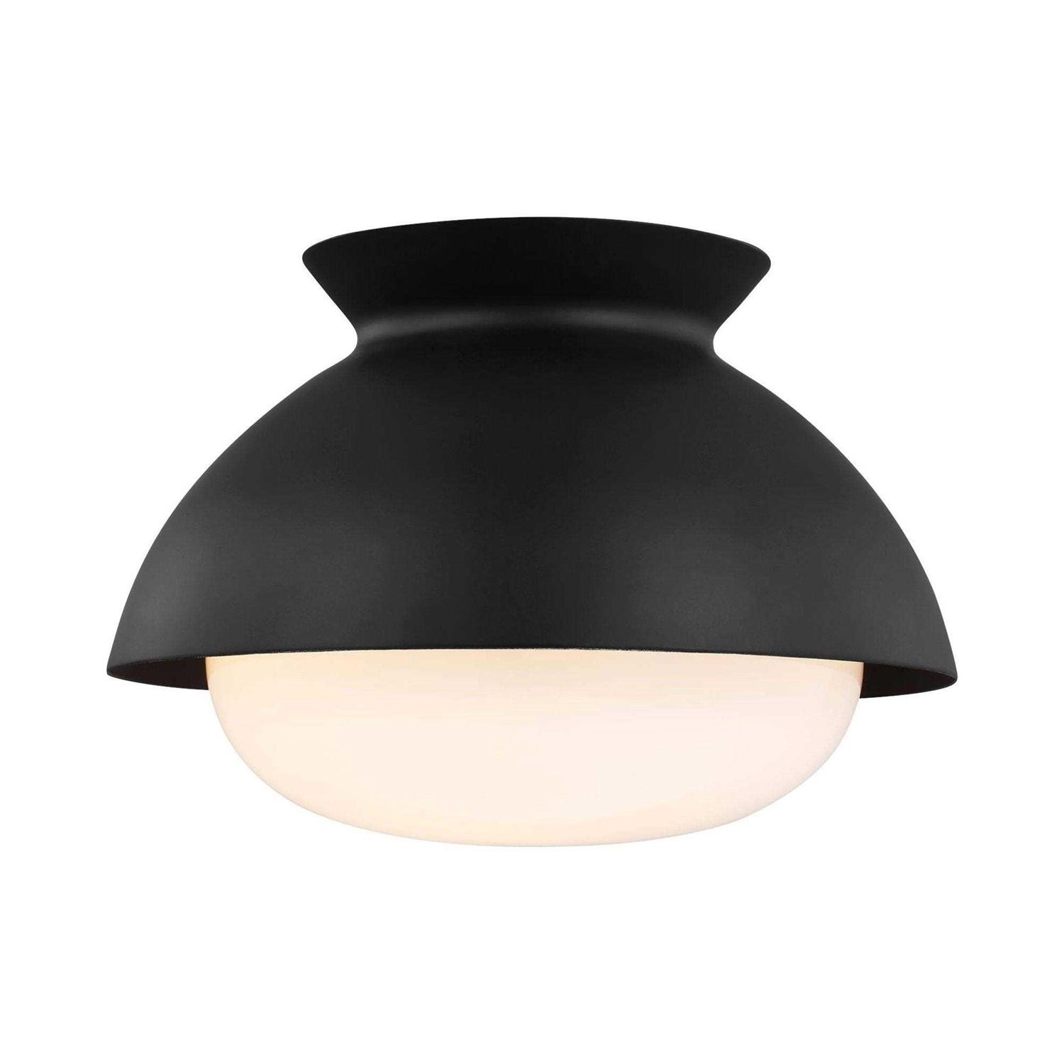 Visual Comfort Studio Lucerne One Light Flush Mount AEF1001MBK