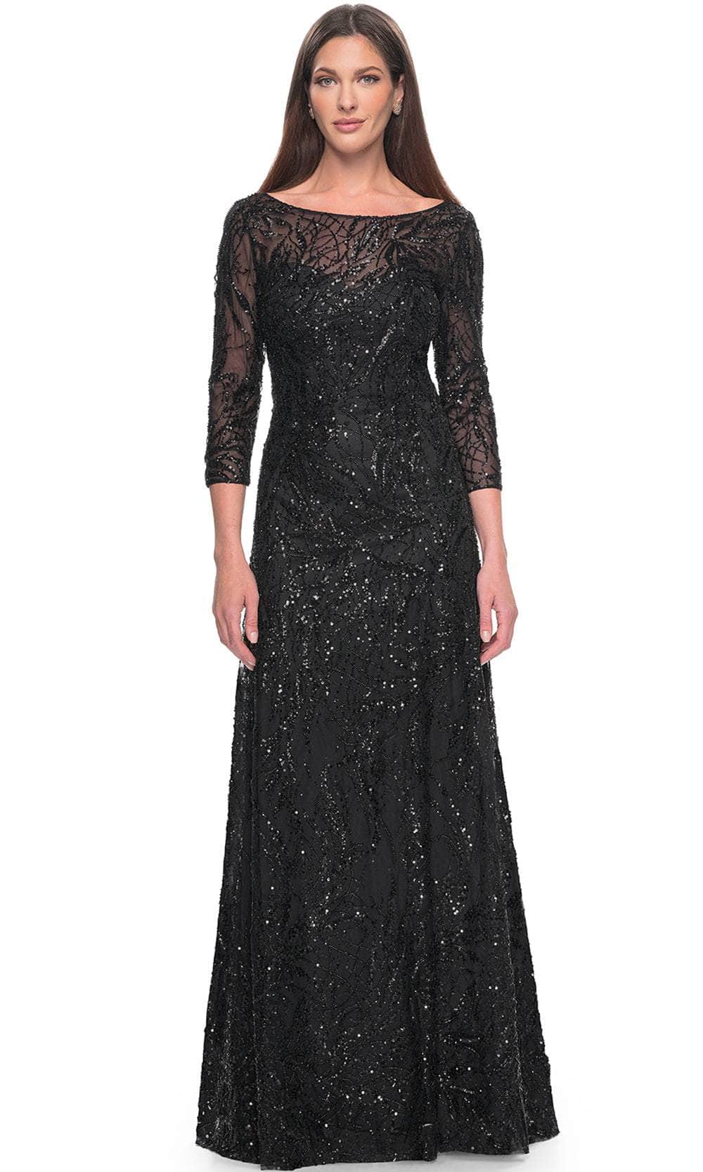 Illusion Sequin Formal Dress