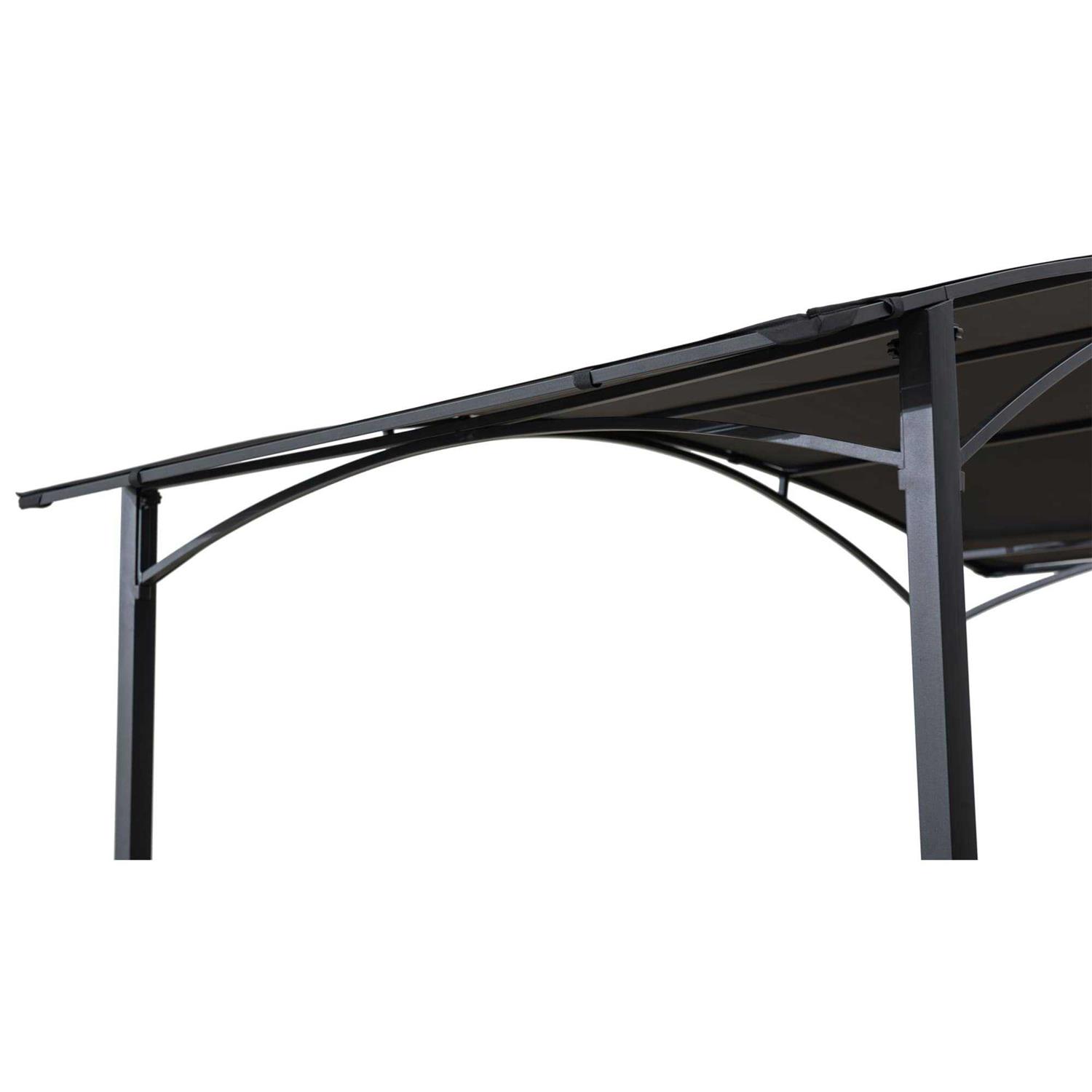 Sunjoy 5 ft. x 8 ft. Black Steel Grill Gazebo