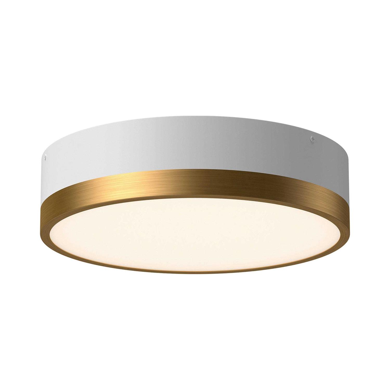 Alora Mood Brisbane Two-Light Flush Mount in Aged Gold/Matte Black FM556212AGMB