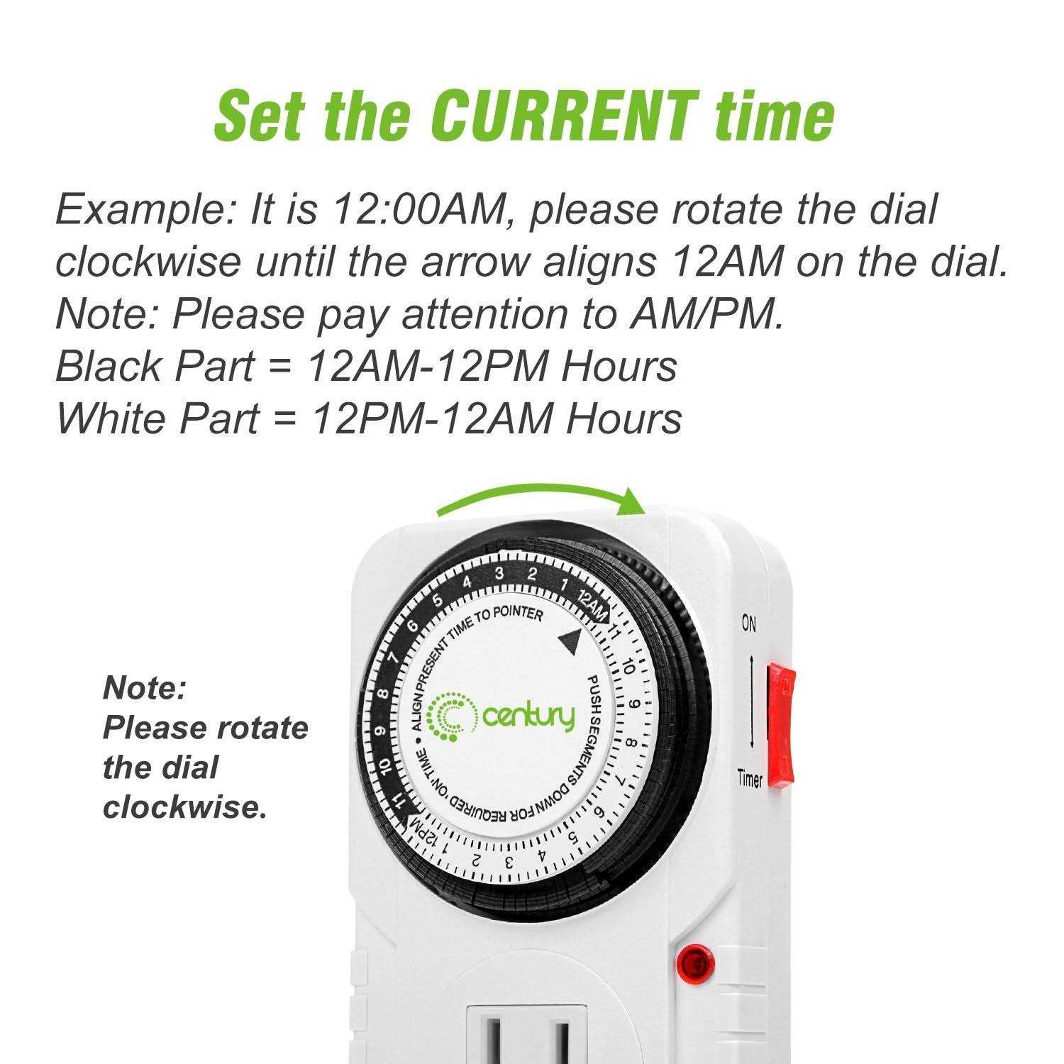 Bn-link 24 Hour Plug-in Mechanical Timer Grounded for Aquarium