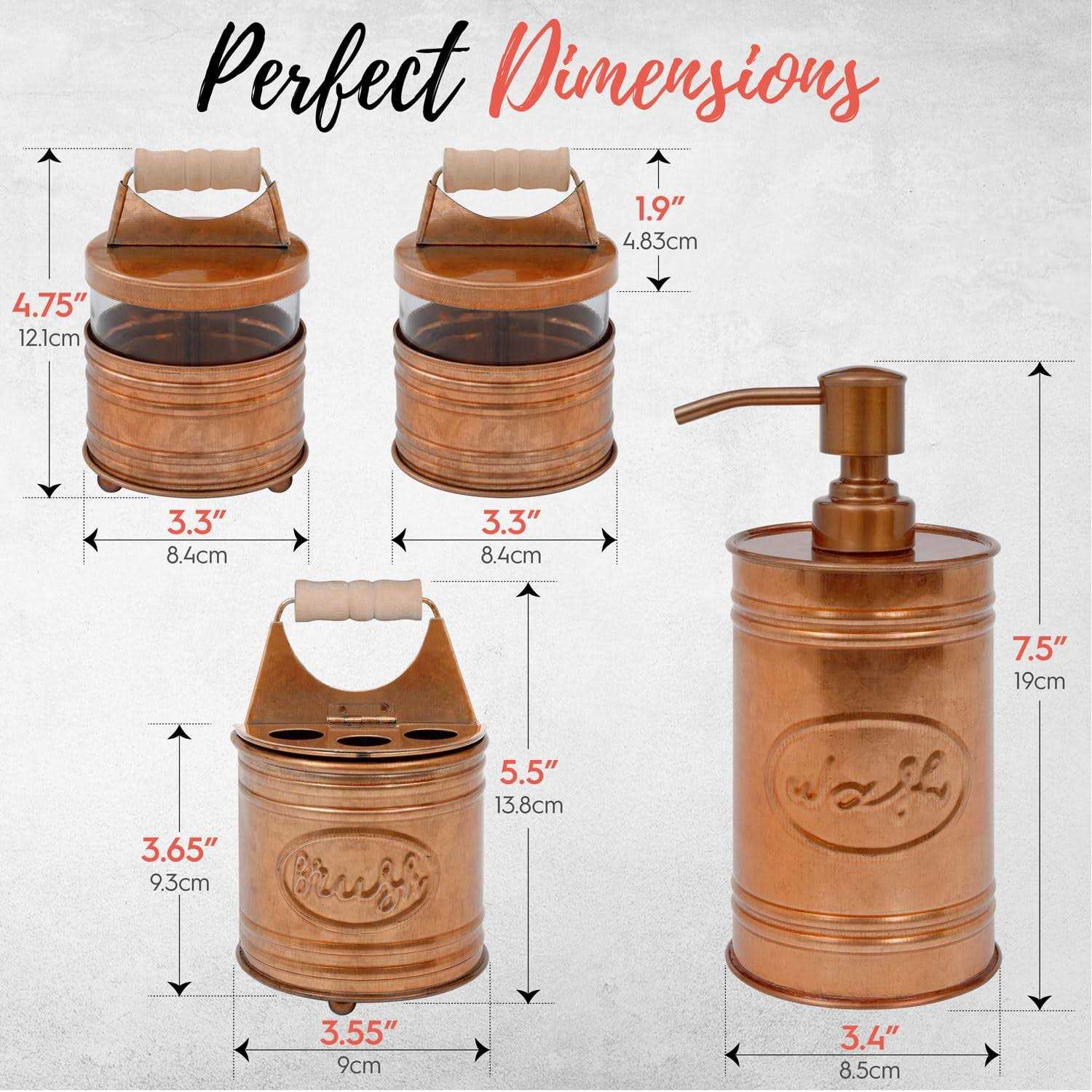 4 Piece Bathroom Accessory Set Autumn Alley