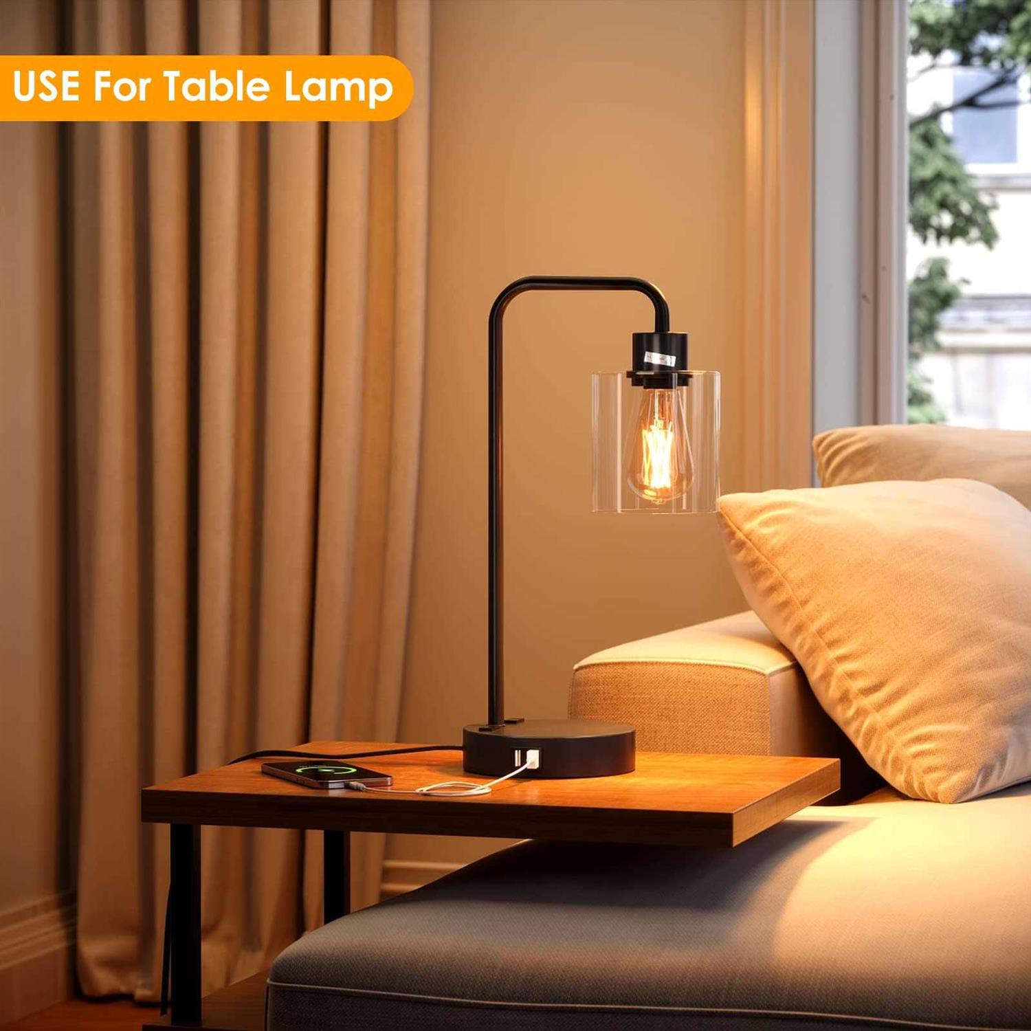 Bdrofn 6 Pack Clear Glass Shades Replacement,5.51in Height,3.94in Diameter,1.65in Fitter,High Transmittance Cylinder Glass Lampshade Replacement