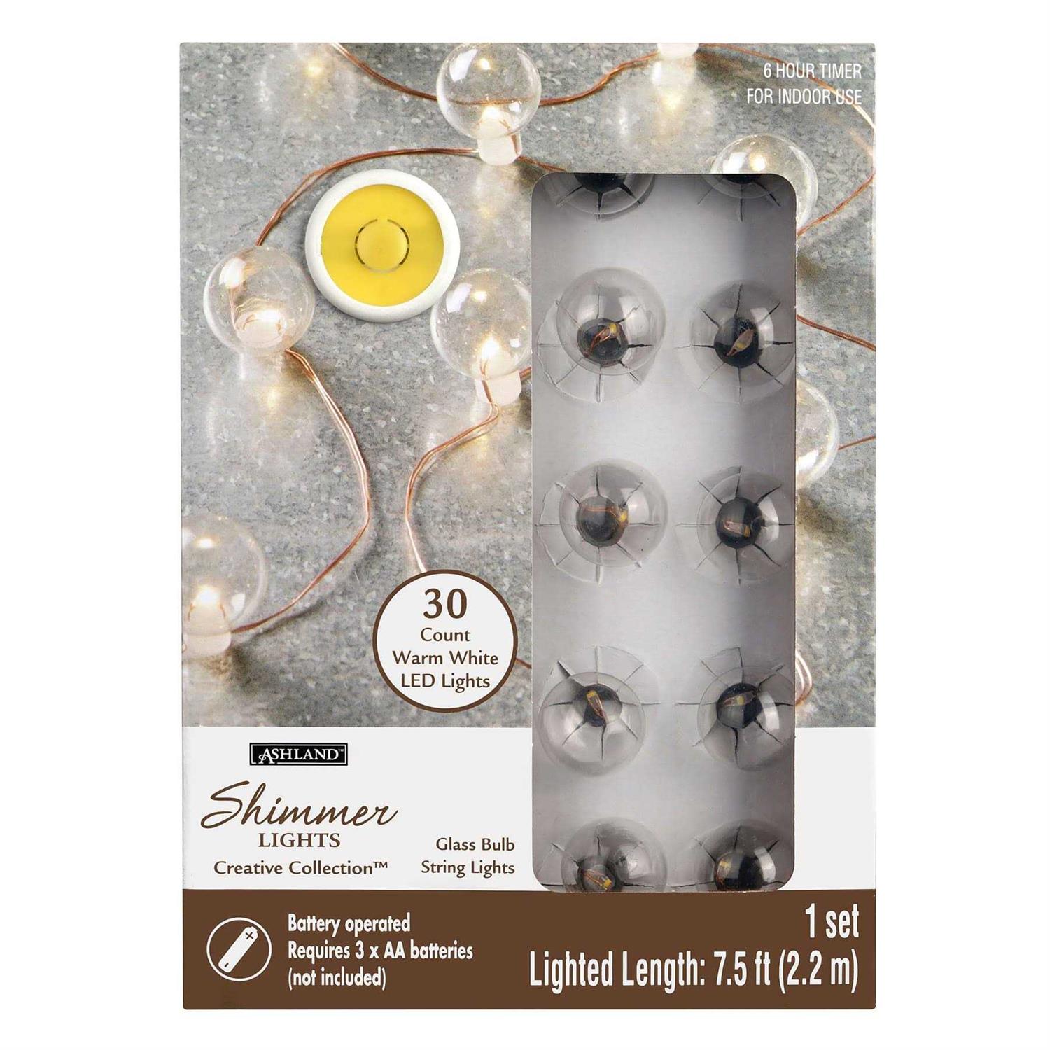 30ct. White LED String Lights by Ashland