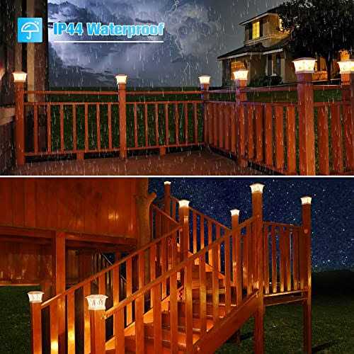 VOLISUN Solar Post Cap Lights Outdoor Edison LED Bulbs