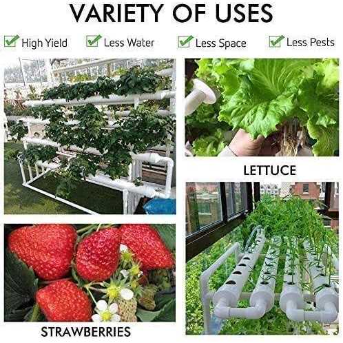 ZXMT Hydroponic Grow Kit 108 Plant Sites 3 Layers Hydroponics Grow