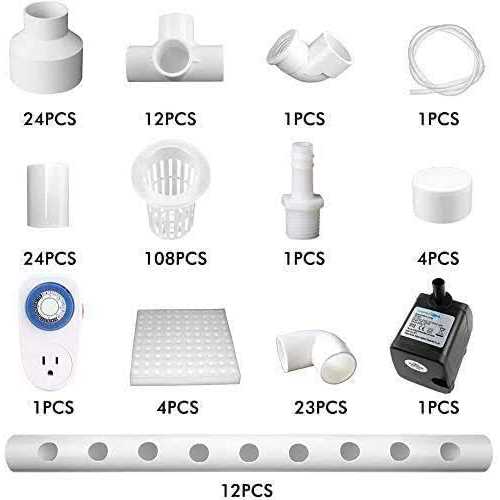 ZXMT Hydroponic Grow Kit 108 Plant Sites 3 Layers Hydroponics Grow