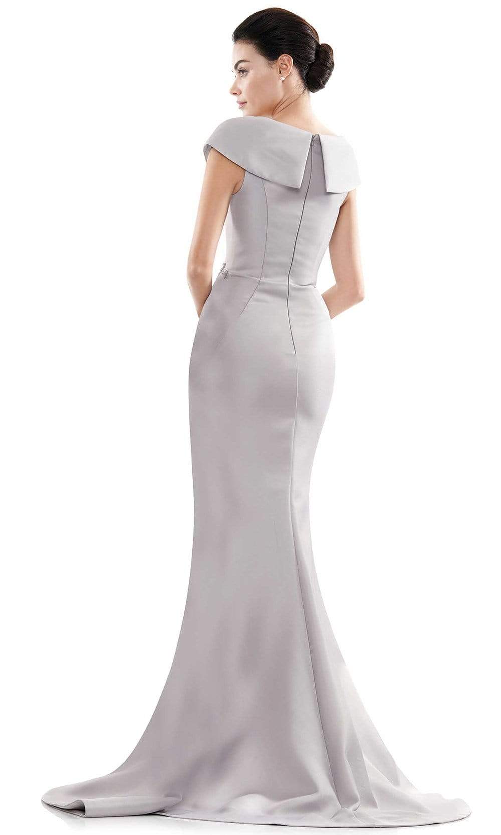 MV1086 Embellished V Neck Trumpet Dress