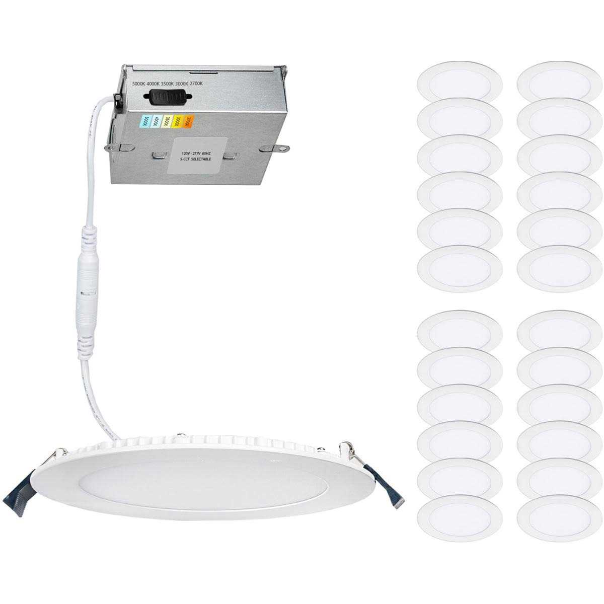 WAC Lighting Lotos Four in. LED Round Recessed Light Kit R4ERDR-W9CS-WT
