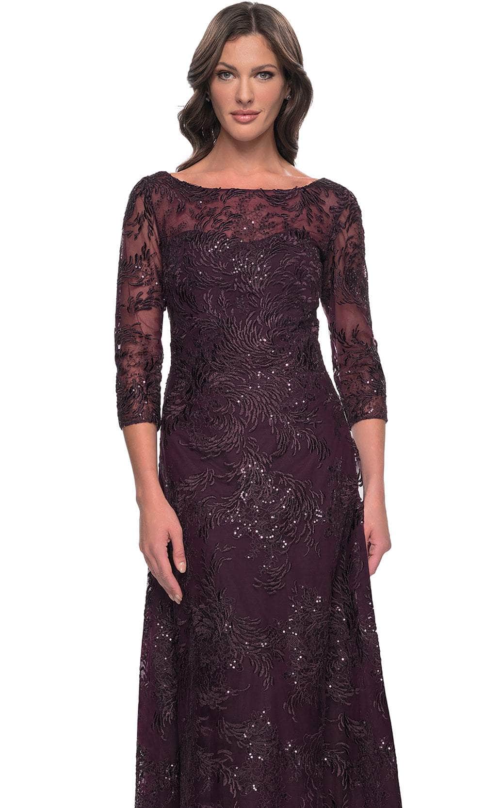 Illusion A-Line Formal Dress