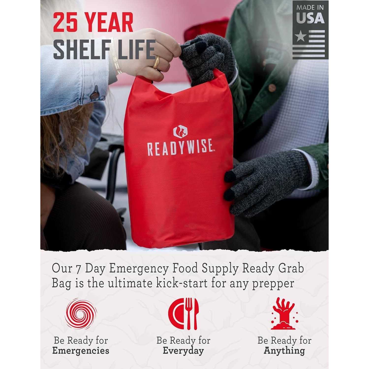 ReadyWise 7 Day Emergency Food Supply Ready Grab Bag