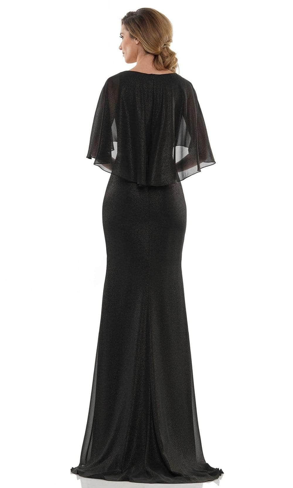 Cape Style Sheath Evening Gown MV1130