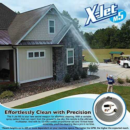 X-jet Kit GPM Adjustable Long-Range External Injection Variable Pressure Washing Nozzle