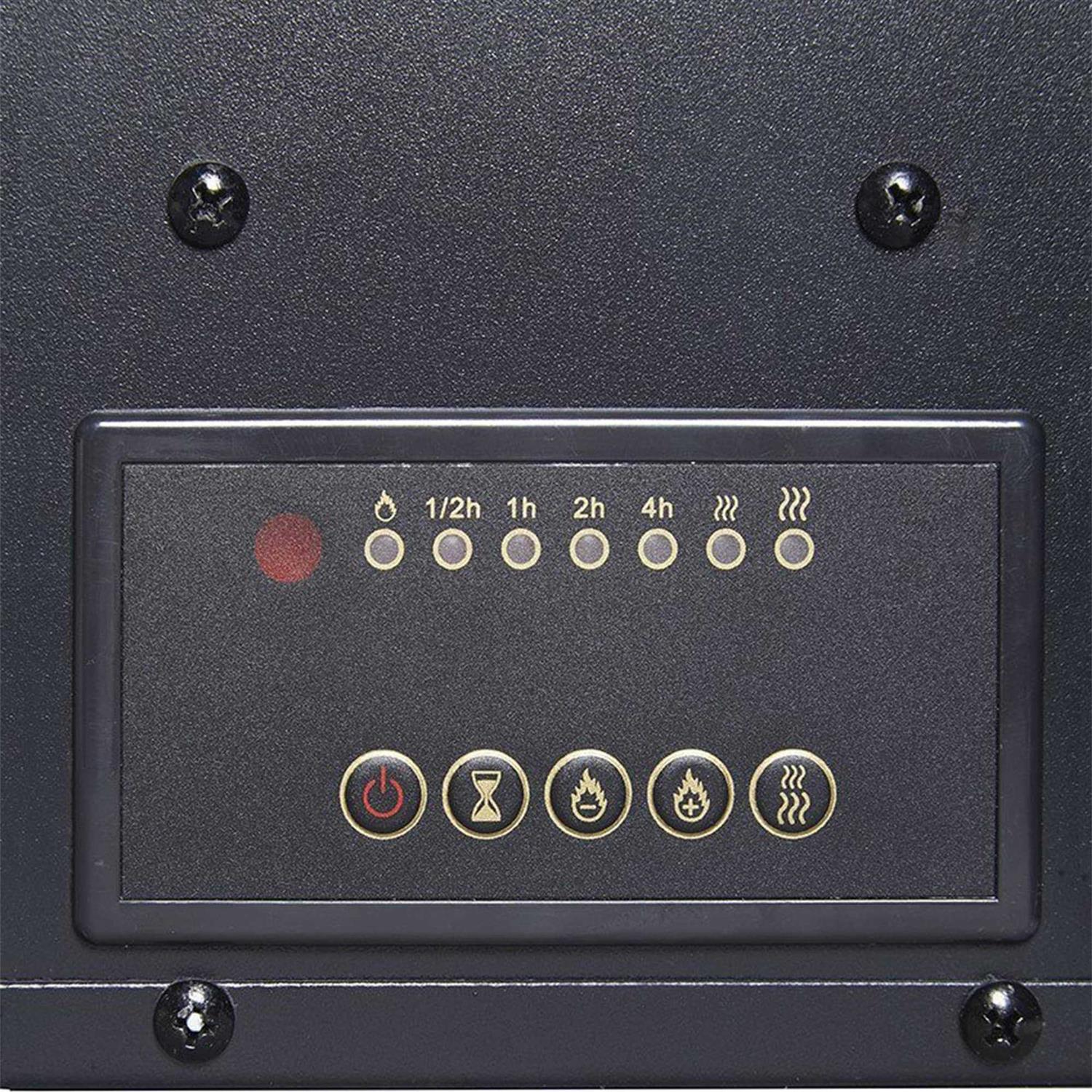 EdenBranch 50 Black Wall Mounted Electric Fireplace with Log Wood Effect