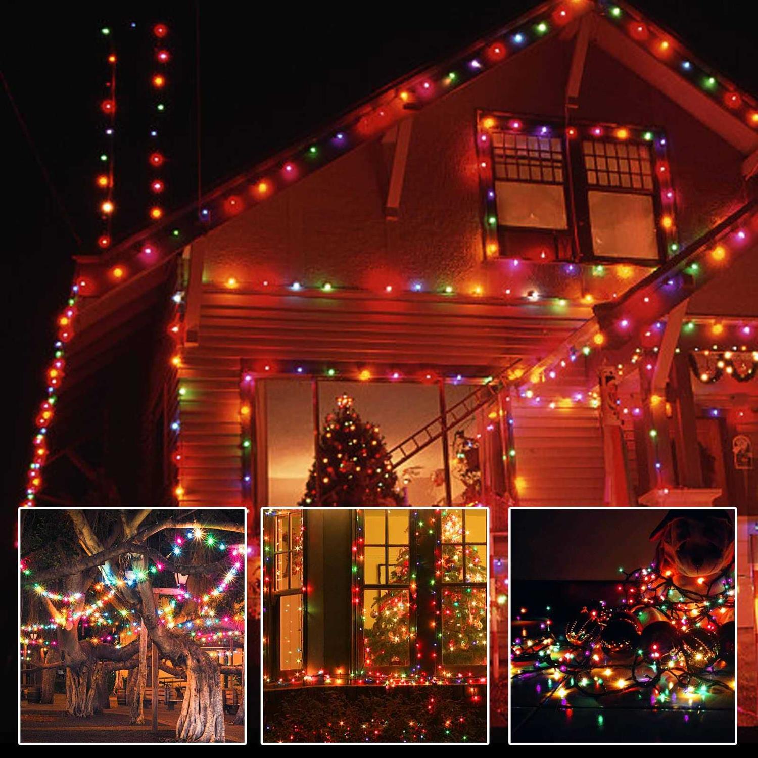 XMASLAND Ultra-Bright Connectable Christmas Light Set Incandescent Bulb Mini String Light for Indoor Outdoor Christmas Tree
