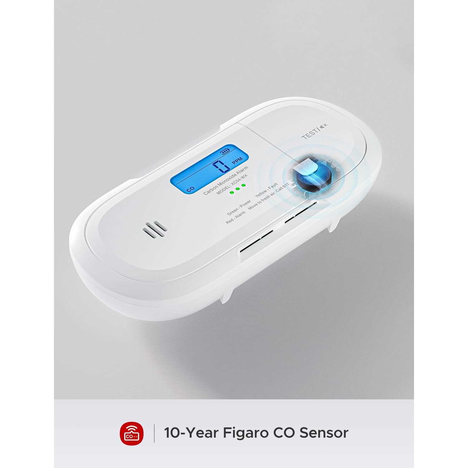 Smart Carbon Monoxide Detector X-Sense Wi-Fi CO Detector Real-Time Push Notifications via X-Sense Home Security App