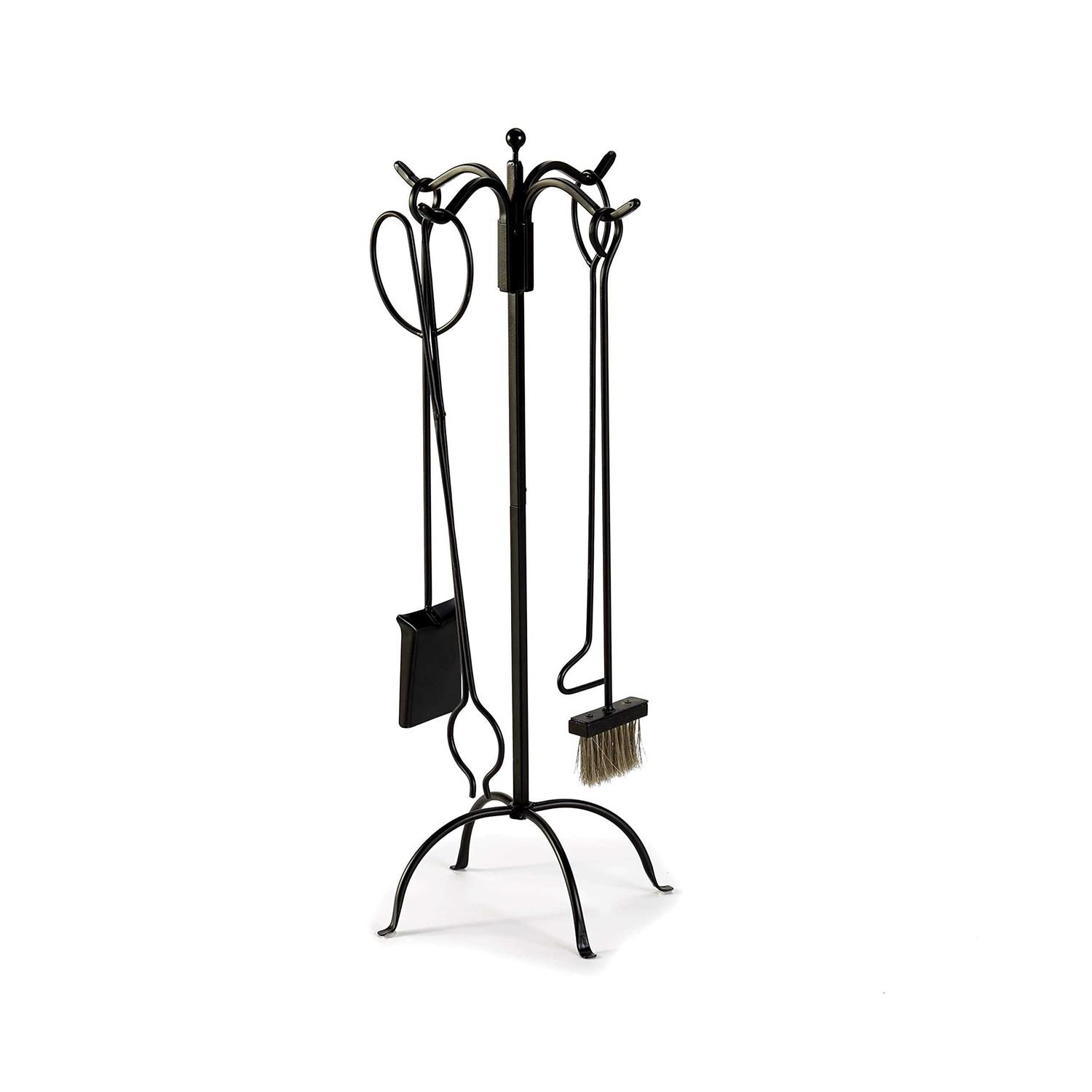 Wrought Iron Fireplace and Hearth Care Taking Tool Set