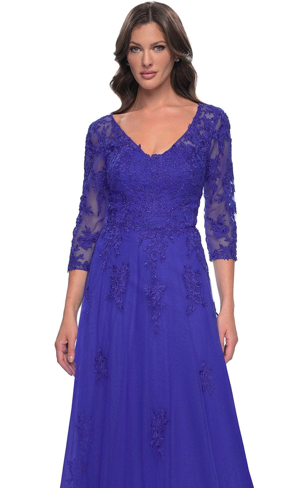 Lace Ornate A-Line Evening Dress
