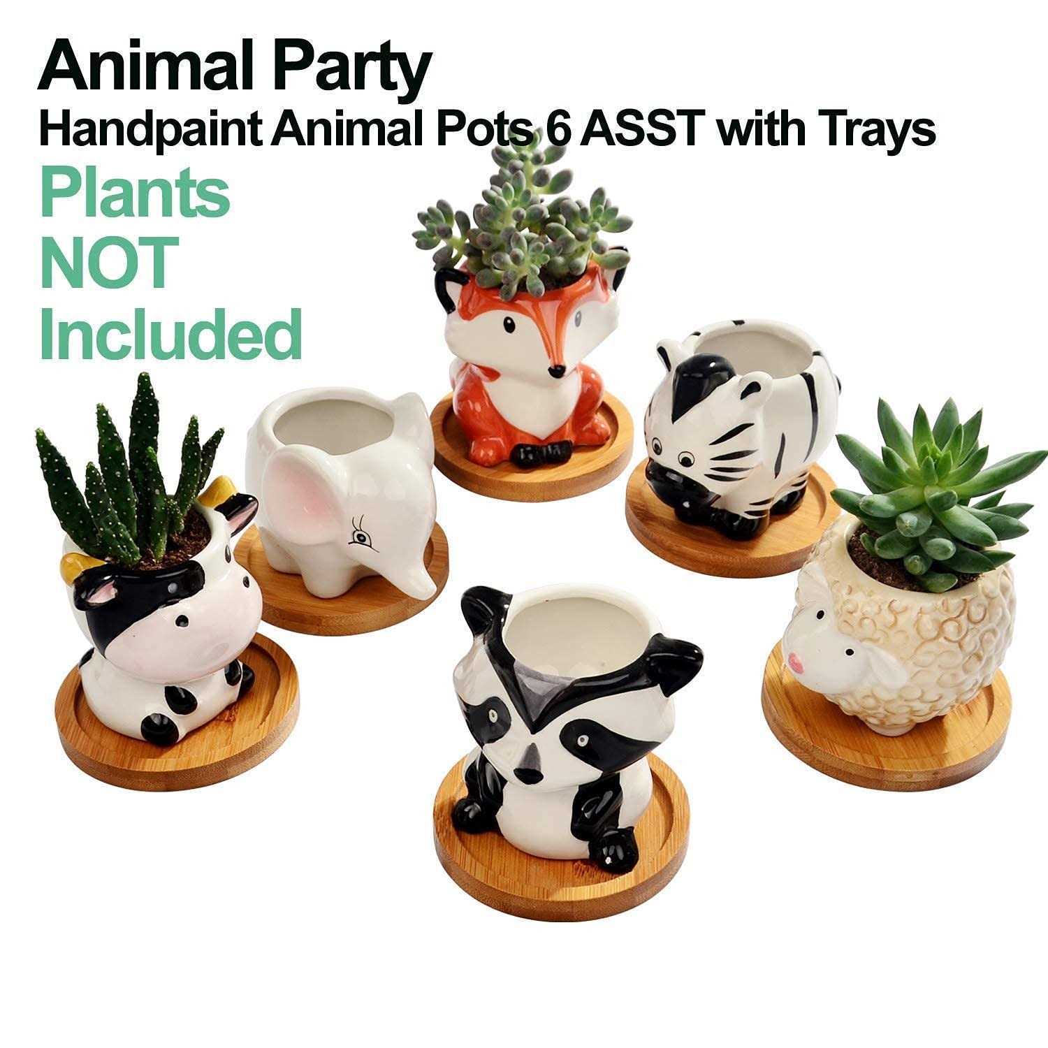 B Sepor Small Ceramic Animal Succulent Planters