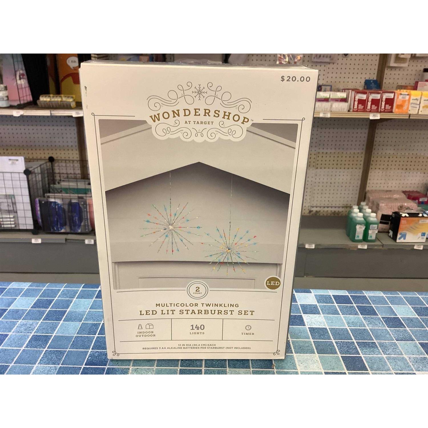 Wondershop 2pk Christmas LED Starburst Novelty 140 Lights