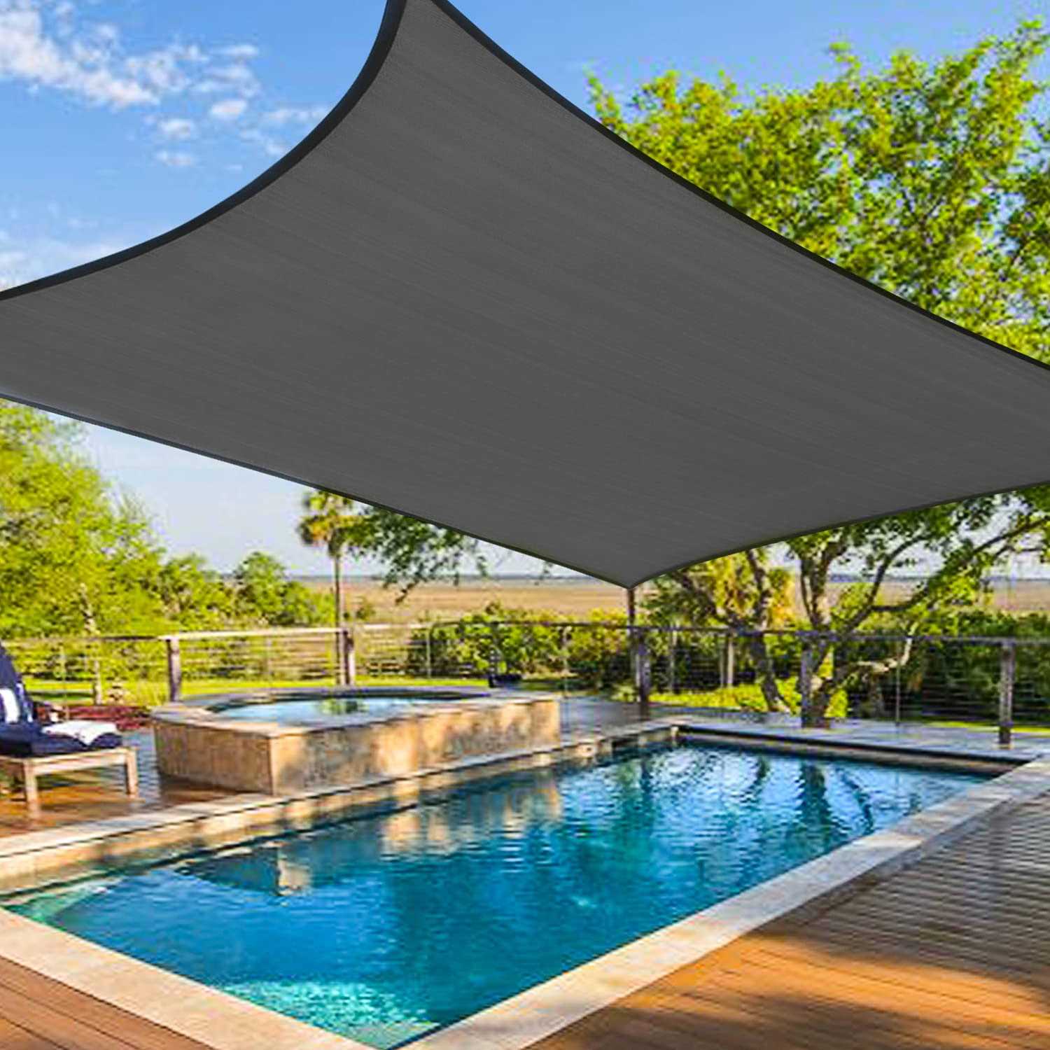 Amagenix Sun Shade Sails Canopy Rectangle Outdoor Shade Canopy
