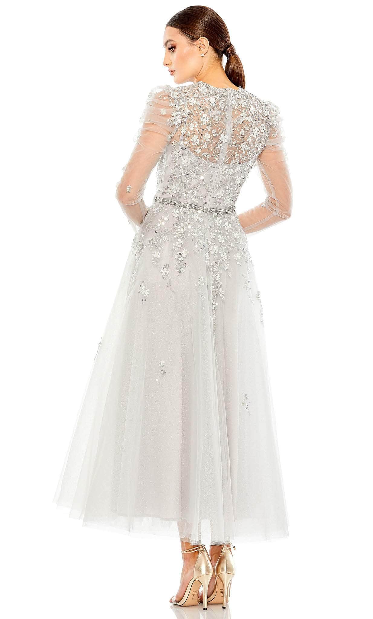 Appliqued Tulle Prom Dress