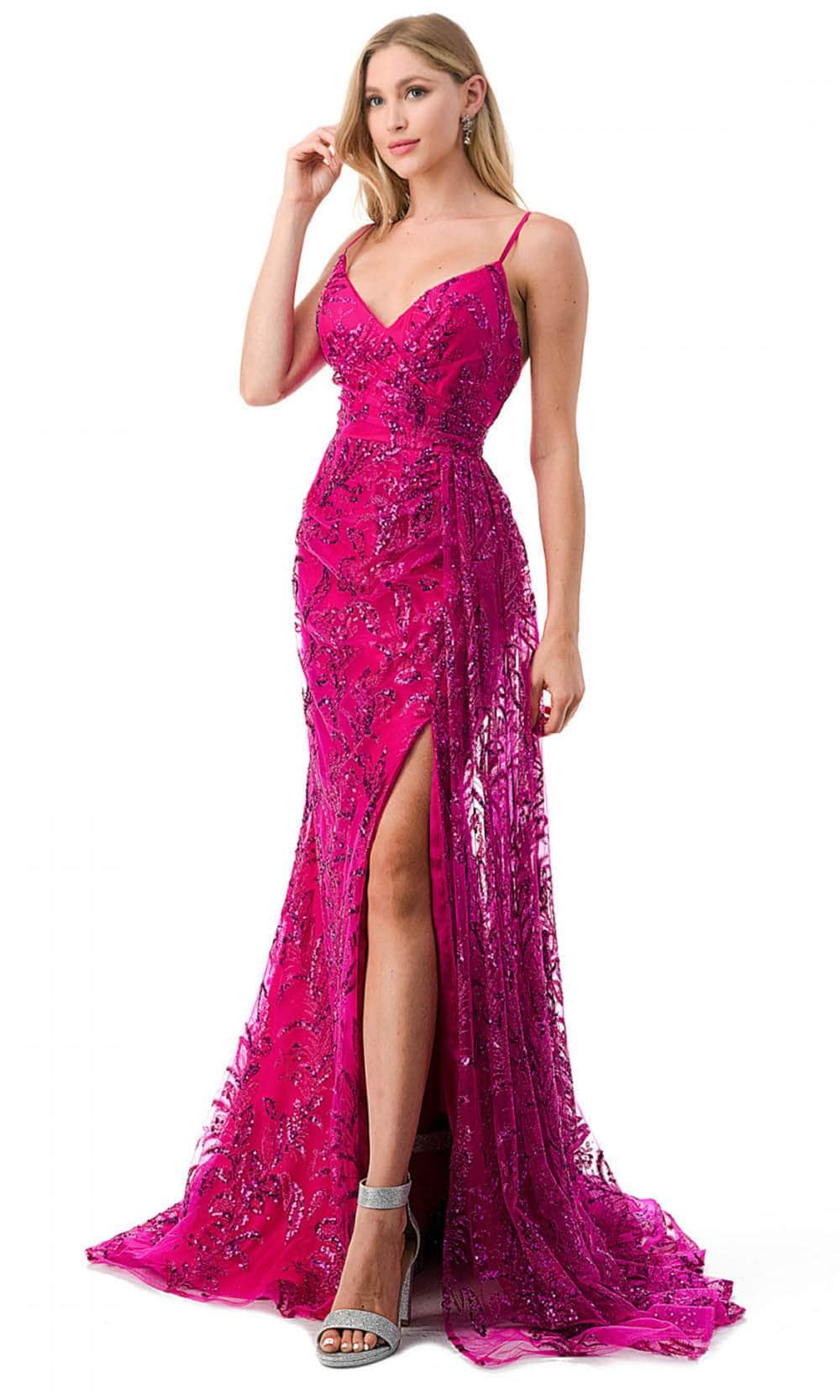 V-Neck Sleeveless Prom Gown