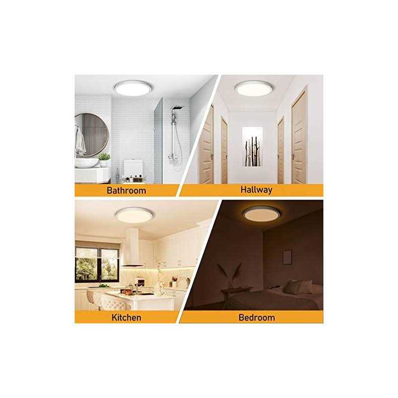 Aphyni LED ceiling Light with Remote Control 2400LM Brighter,IP44 Waterproof,APP Control 24W 12inch 3000K-6500K Dimmable,Ultra-Thin with Night Light