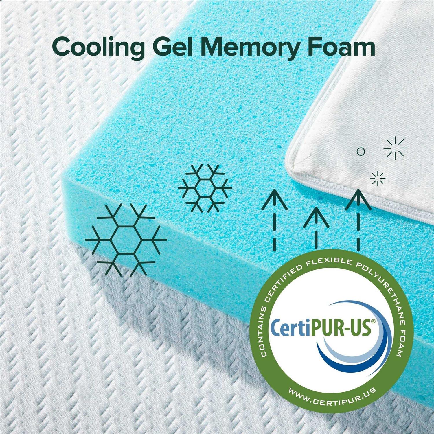 Zinus Cooling Gel Memory Foam Mattress Topper