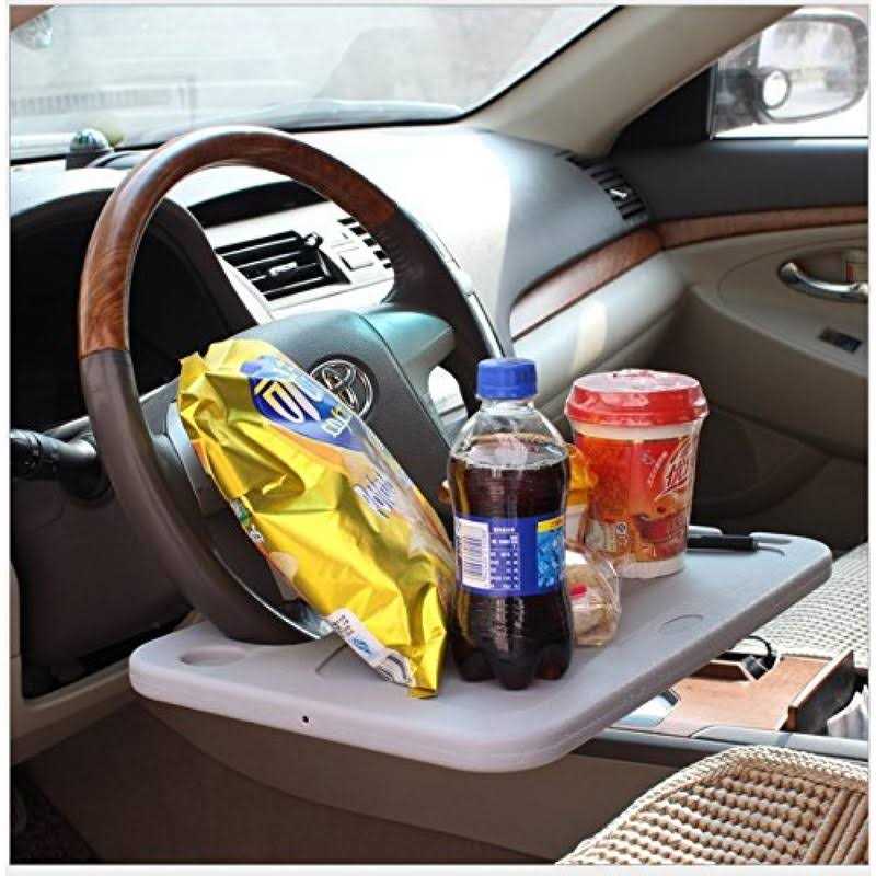 Steering Wheel Tray, Car Table Tray, Steering Wheel Desk And Vehicle Seat Mount Notebook Laptop Eating Desk,Car Food Eating Tray