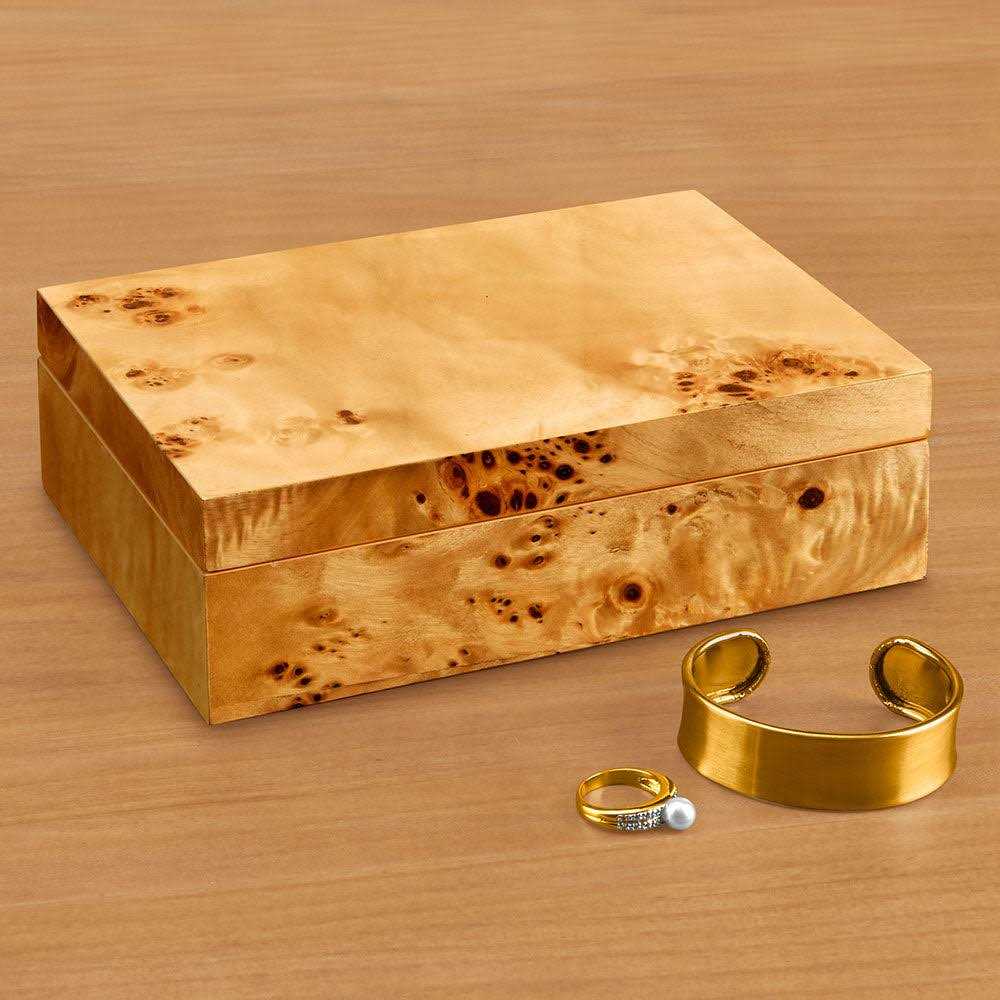 Zodax Leiden Burl Wood Design Box