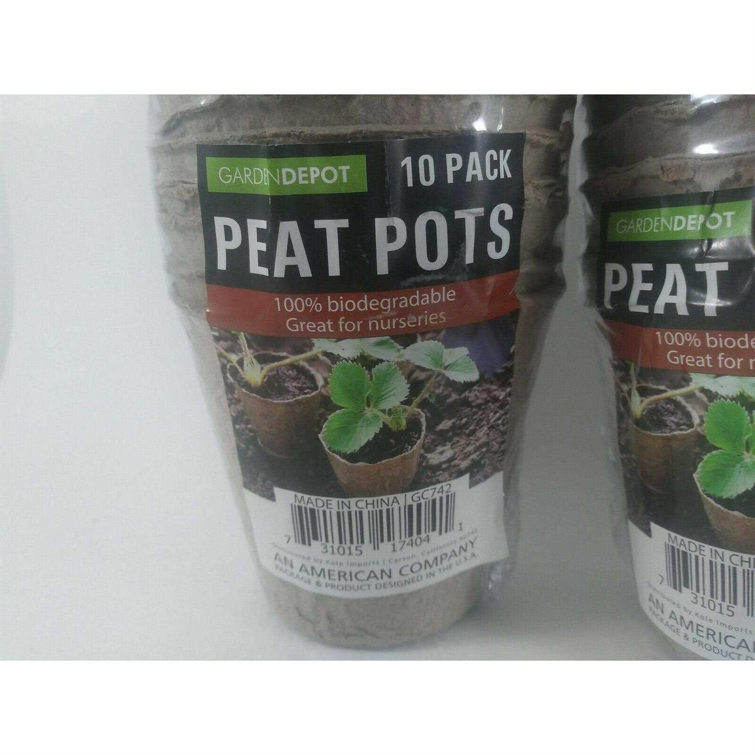 Biodegradable Peat Pots Set
